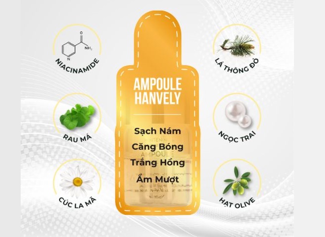 cong dung cac chat chong oxy hoa trong ampoule hanvely - Serum trị nám Hanvely của Hàn Quốc có tốt không – Review chi tiết