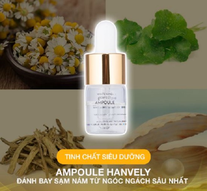 thanh phan dac tri nam cua ampoule hanvely - Serum trị nám Hanvely của Hàn Quốc có tốt không – Review chi tiết